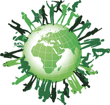 Personas colaborando por un mundo mejor